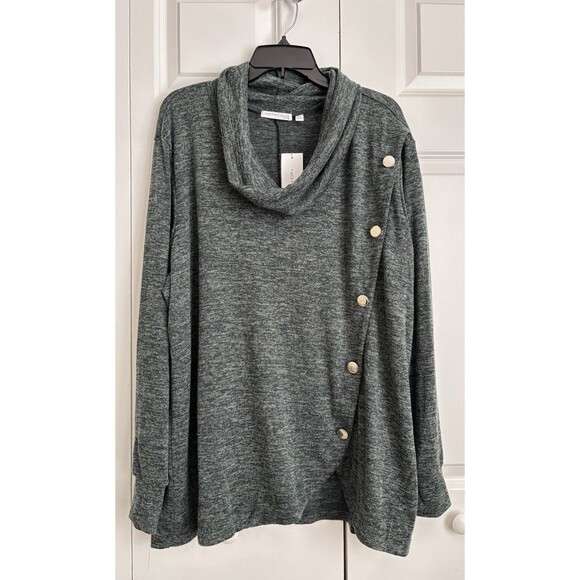 Tops - Notations Women's Size 2X Heather Knit Top Pullover Tunic Sweater Long Sleeve